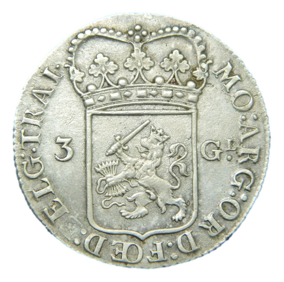 1793 - HOLANDA - 3 GULDEN - UTRECHT - PLATA