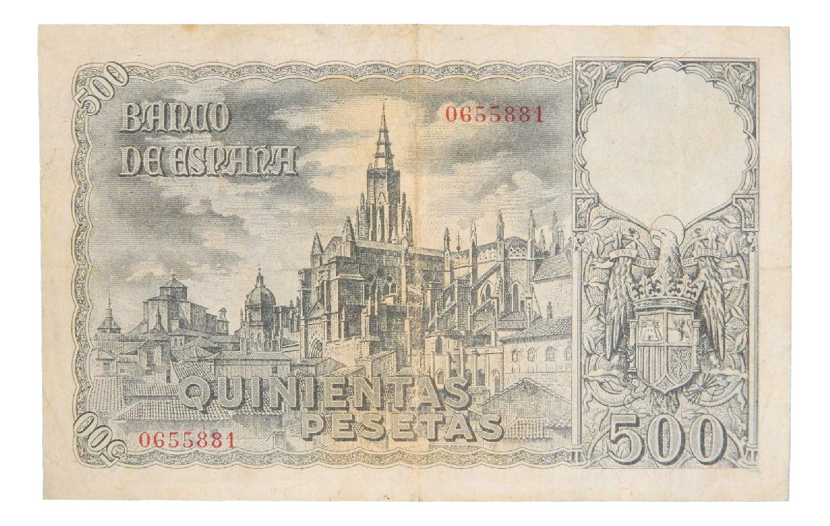 1940 - ESPAÑA - BILLETE - 500 PESETAS - CONDE ORGAZ - BC