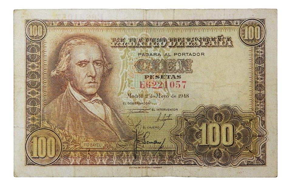 1948 - ESPAÑA - BILLETE - 100 PESETAS -  BAYEU - BC-