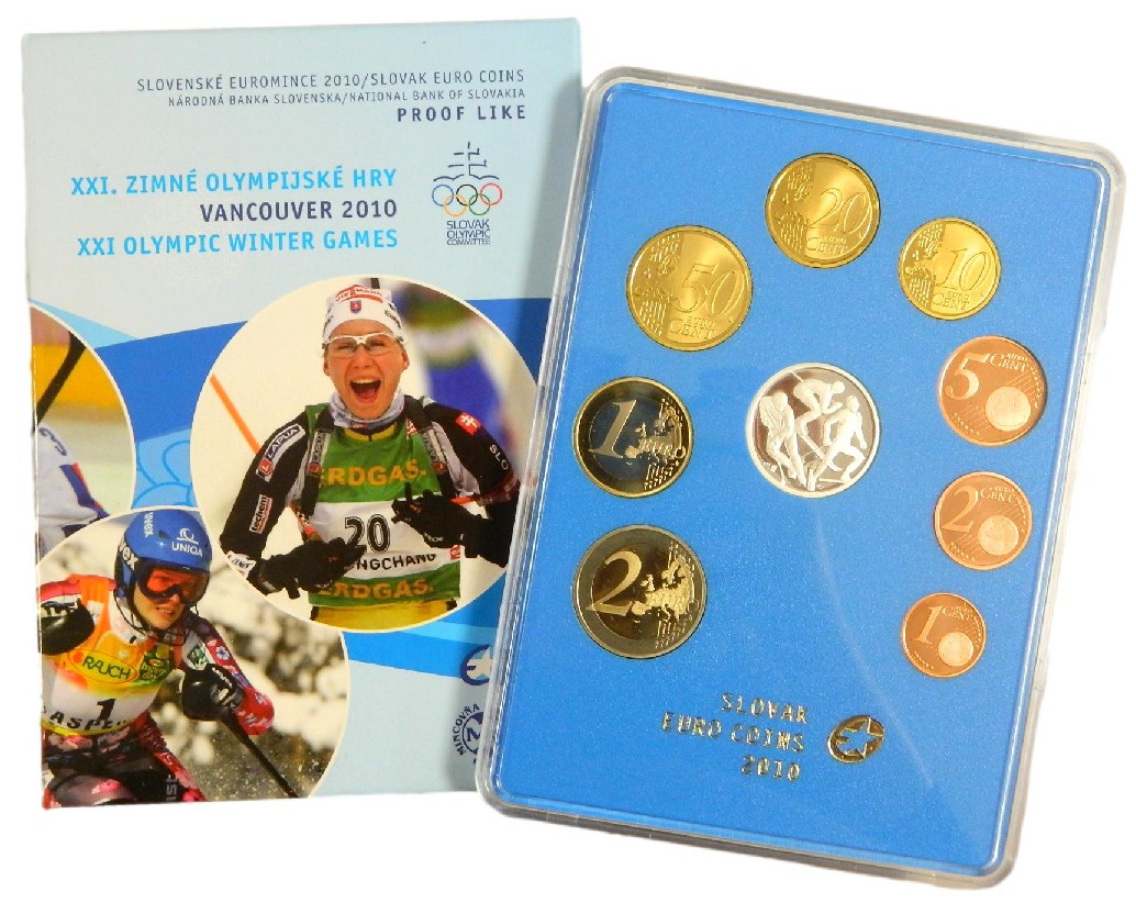 2010 - ESLOVAQUIA - CARTERA EUROS - PROOF - JUEGOS OLIMPICOS INVIERNO
