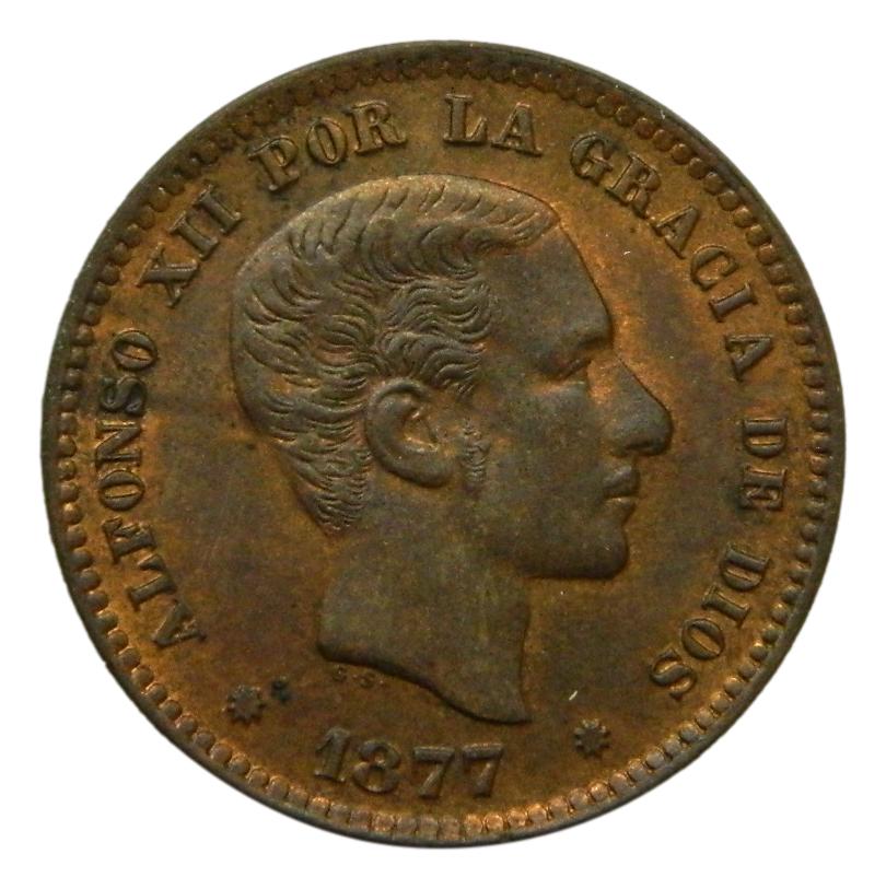 1877 OM - ALFONSO XII - 5 CENTIMOS - SC