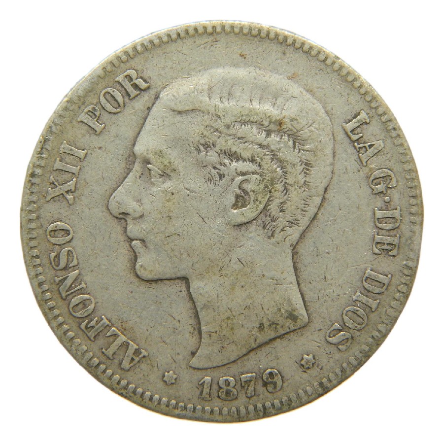 1879 - ALFONSO XII - 5 PESETAS - EMM - BC