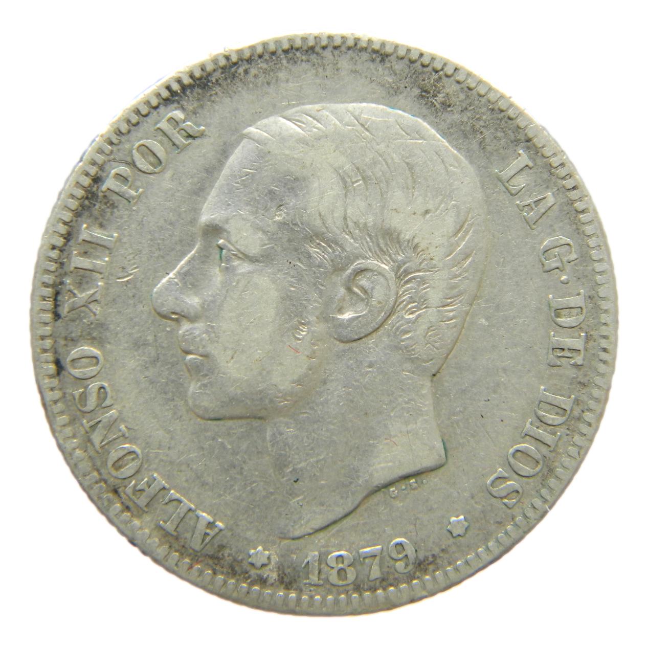 1879 - ALFONSO XII - 2 PESETAS - EMM - BC