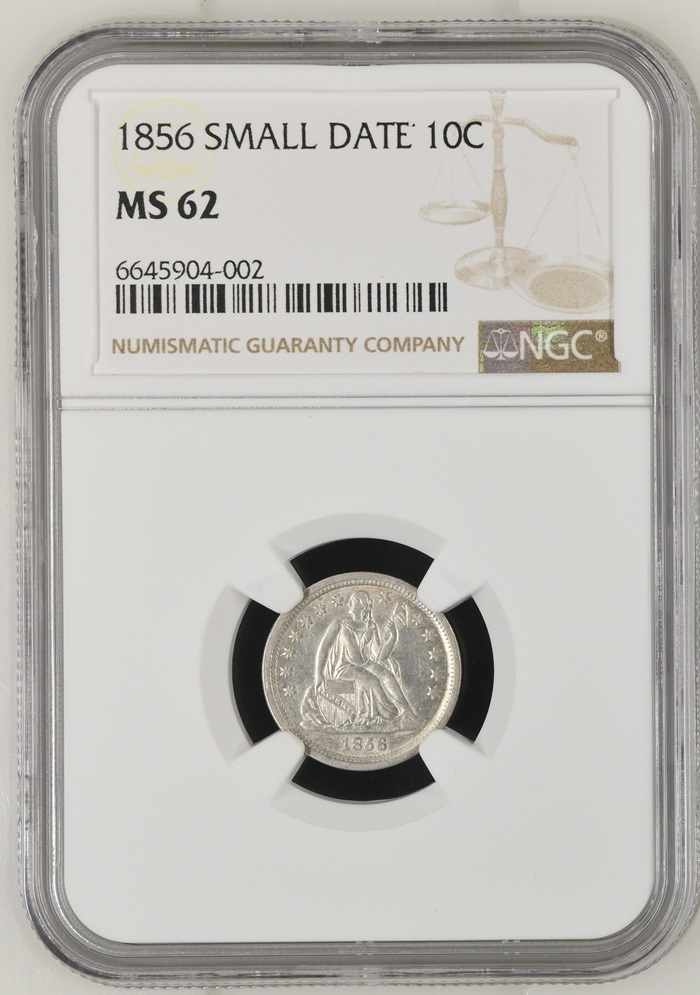 1856 - USA - ONE DIME - NGC - MS 62