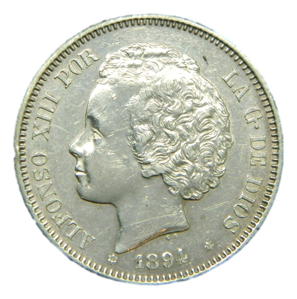 1894 *18-94 - ALFONSO XIII - 2 PESETAS - PGV - MBC