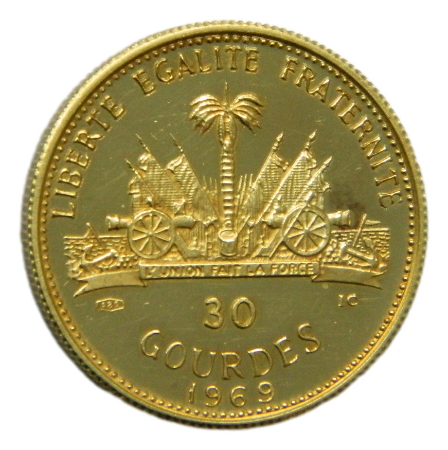 1969 - HAITI - 30 GOURDES - ORO