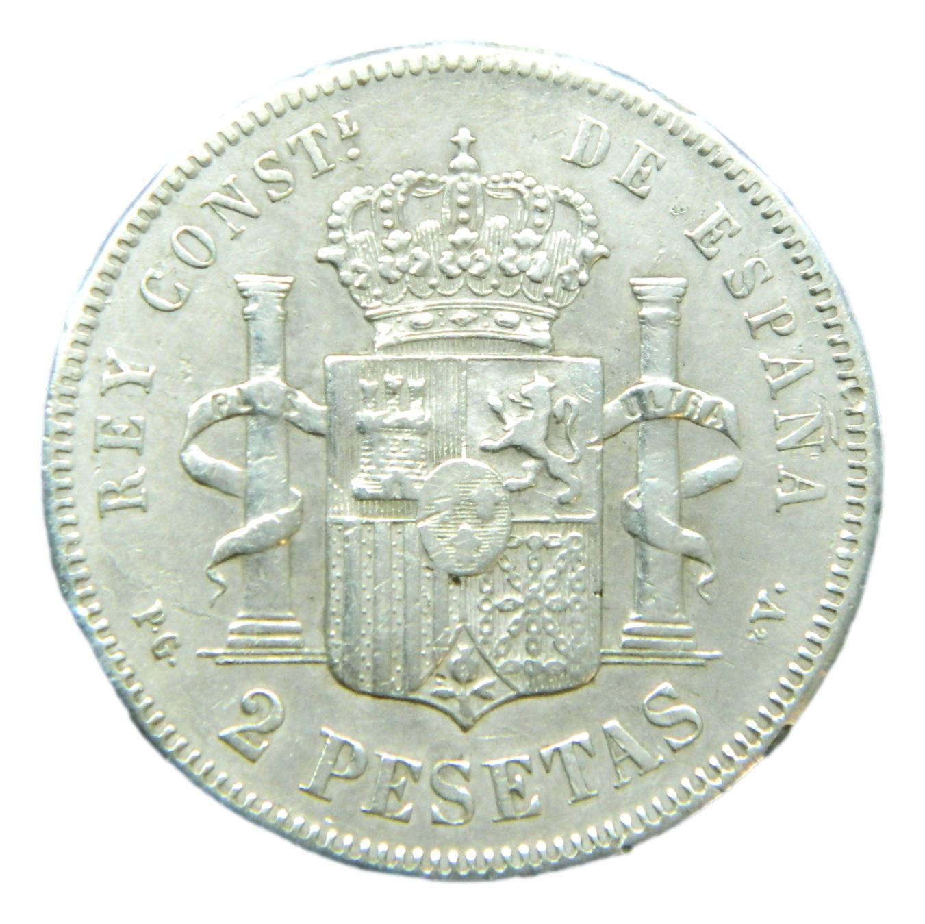 1894 - ALFONSO XIII - 2 PESETAS - PGV - MBC