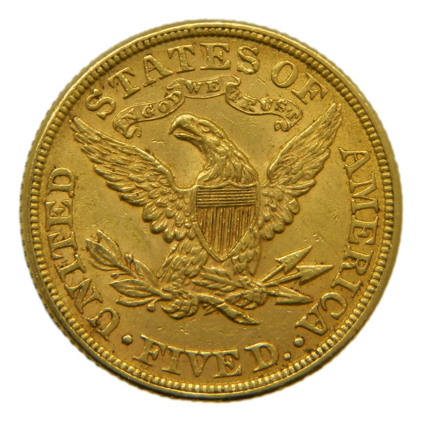 1899 - USA - 5 DOLARES - ORO - CORONET HEAD