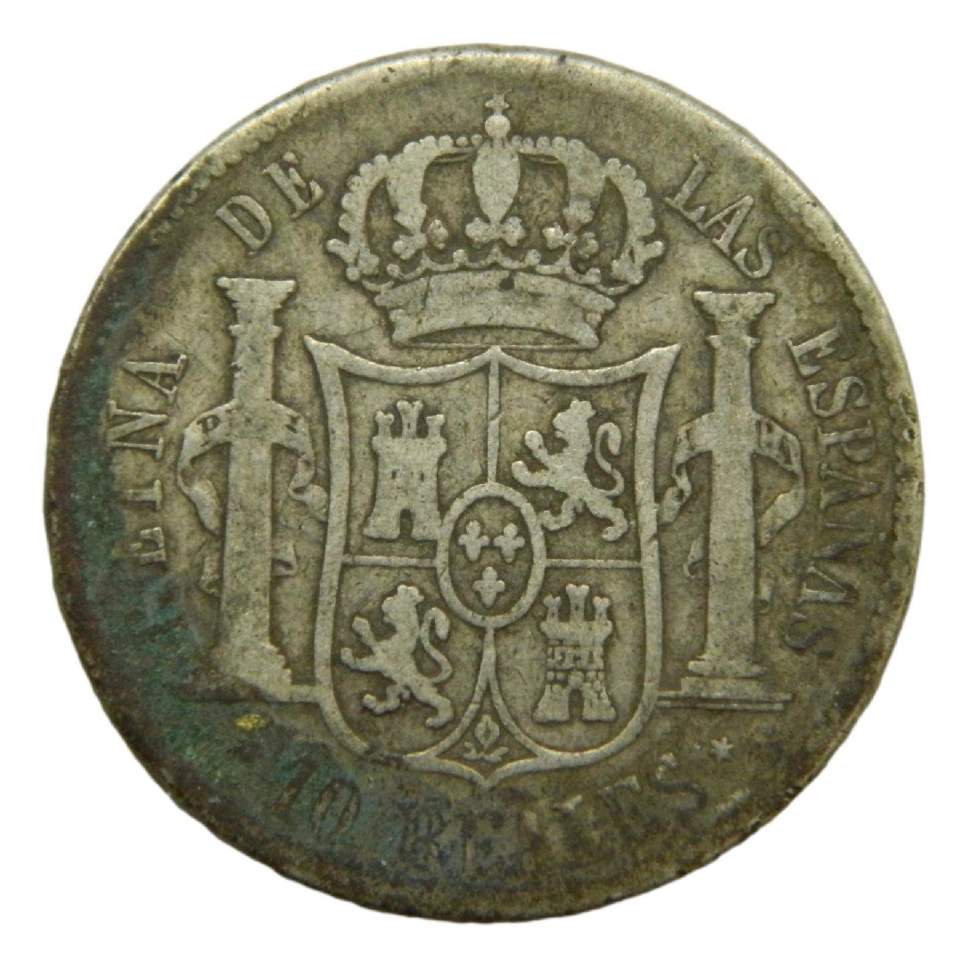 1853 - ISABEL II - 10 REALES - MADRID - PLATA.