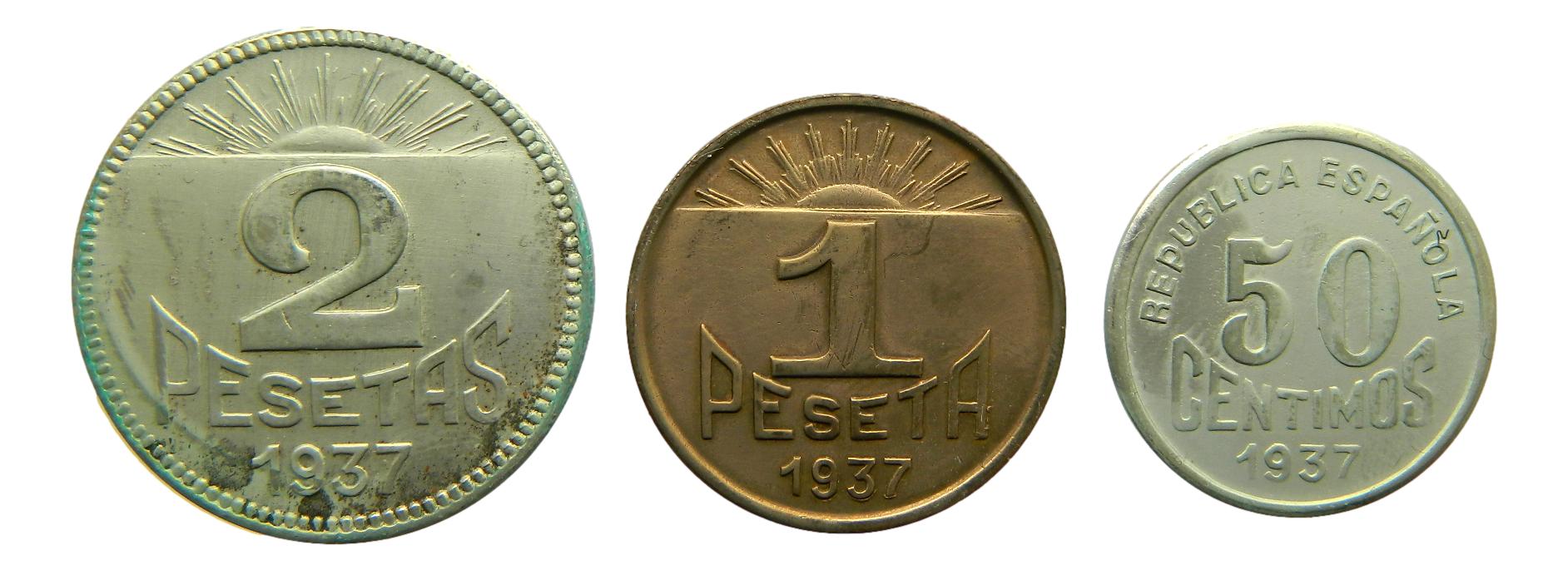 1937 - ASTURIAS Y LEON - SERIE 3 MONEDAS - EBC