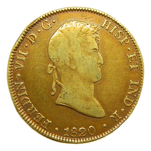 1820 JP - FERNANDO VII - 8 ESCUDOS - LIMA - BC