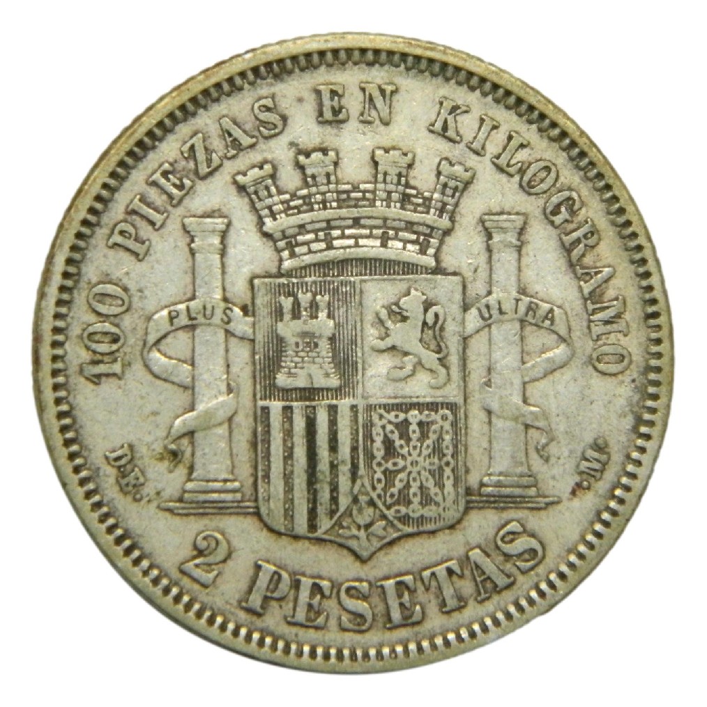 1870 * 18-75 - GOBIERNO PROVISIONAL - 2 PESETAS - DEM - BC