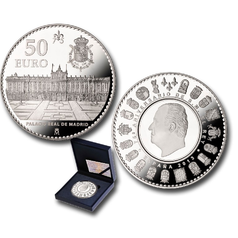 2013 - ESPAÑA - 50 EURO - CINCUENTIN - 75 ANIV REY - PALACIO REAL