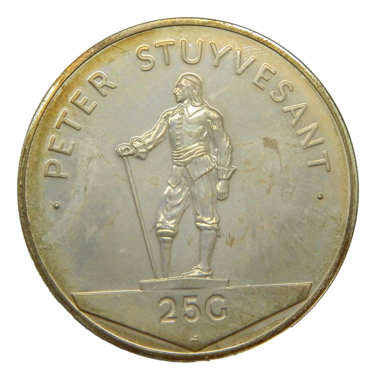 1977 - ANTILLAS NEERLANDESAS - 25 FLORINES - PETER STUYVESANT - PLATA