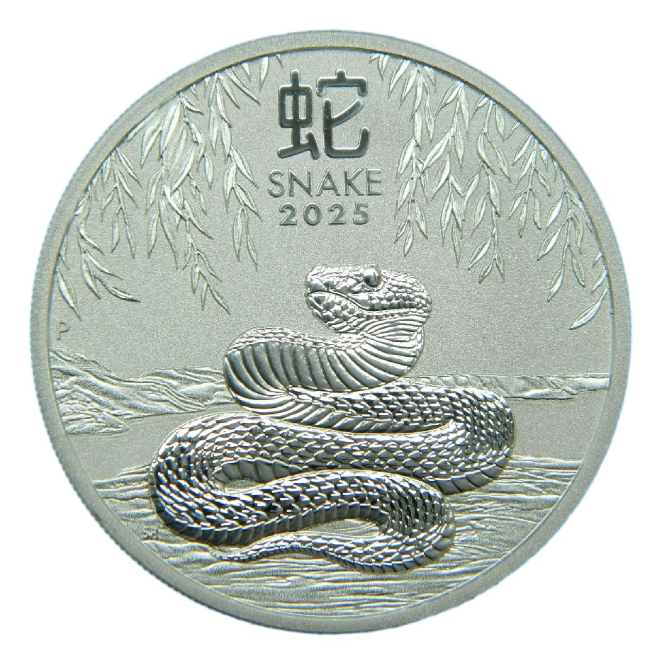 2025 - AUSTRALIA - 1 ONZA PLATA - DOLAR - SERPIENTE