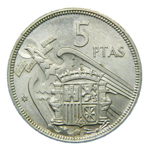 1957 *74 - FRANCO - 5 PESETAS - SC