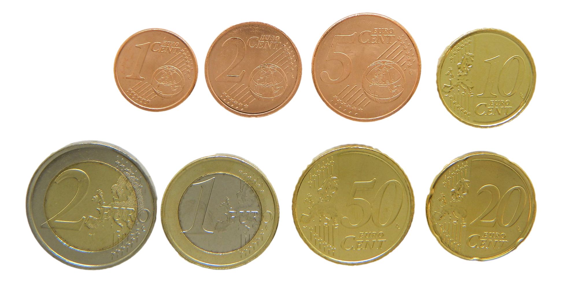 2021 - ESPAÑA - EUROS - 8 MONEDAS - TIRA