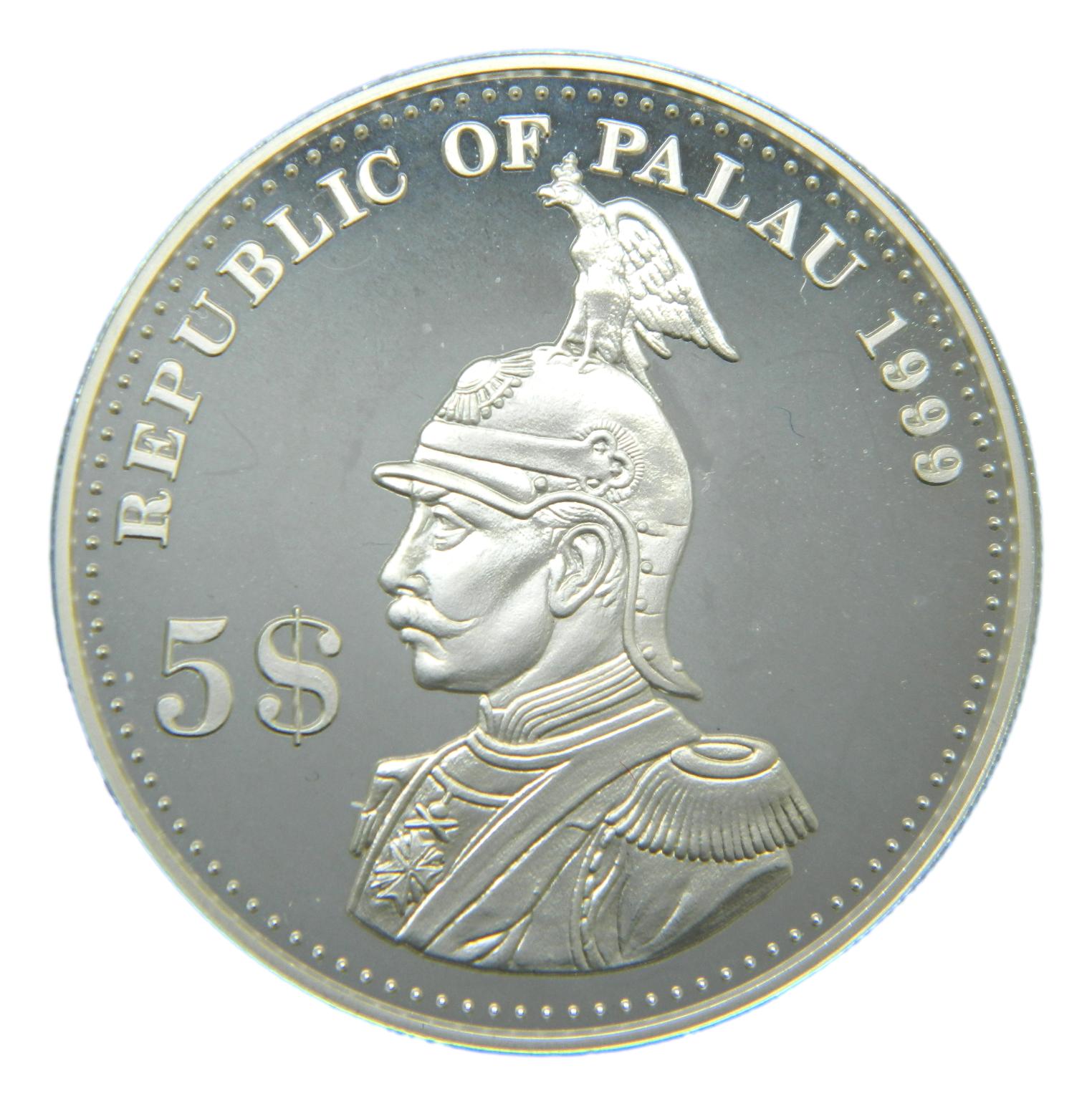 1999 - PALAU - 5 DOLARES - DEUTSCH SAMOA - PLATA PROOF