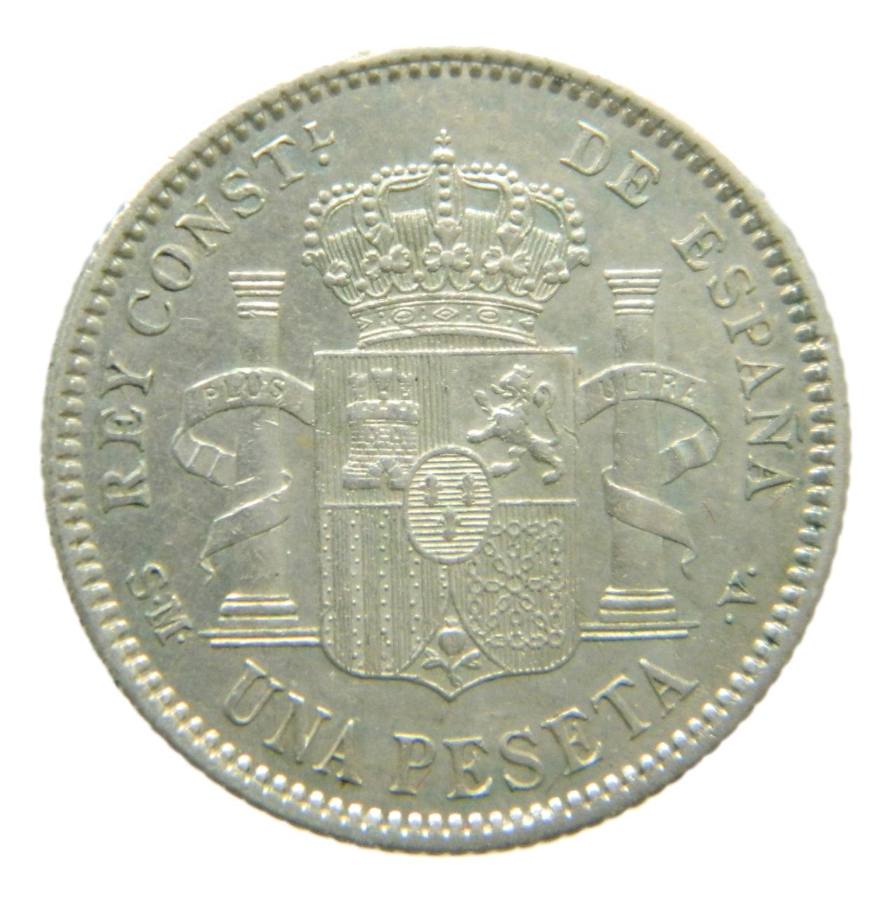 1904 - ALFONSO XIII - 1 PESETA - *19-04 - SMV - EBC