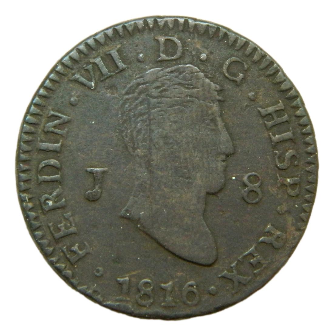 1816 - FERNANDO VII - 8 MARAVEDI - JUBIA - MBC