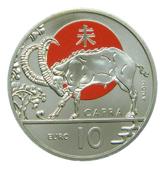 2024 - SAN MARINO - 10 EURO - CABRA - AÑO LUNAR
