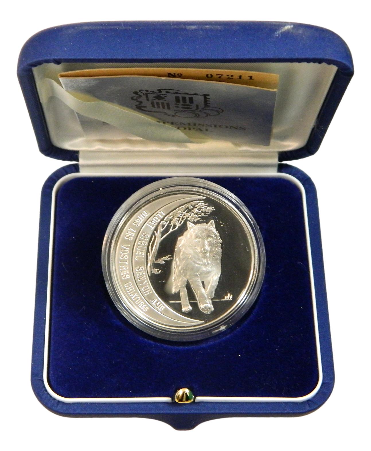 1995 - ANDORRA - 10 DINERS - PLATA - LOBO