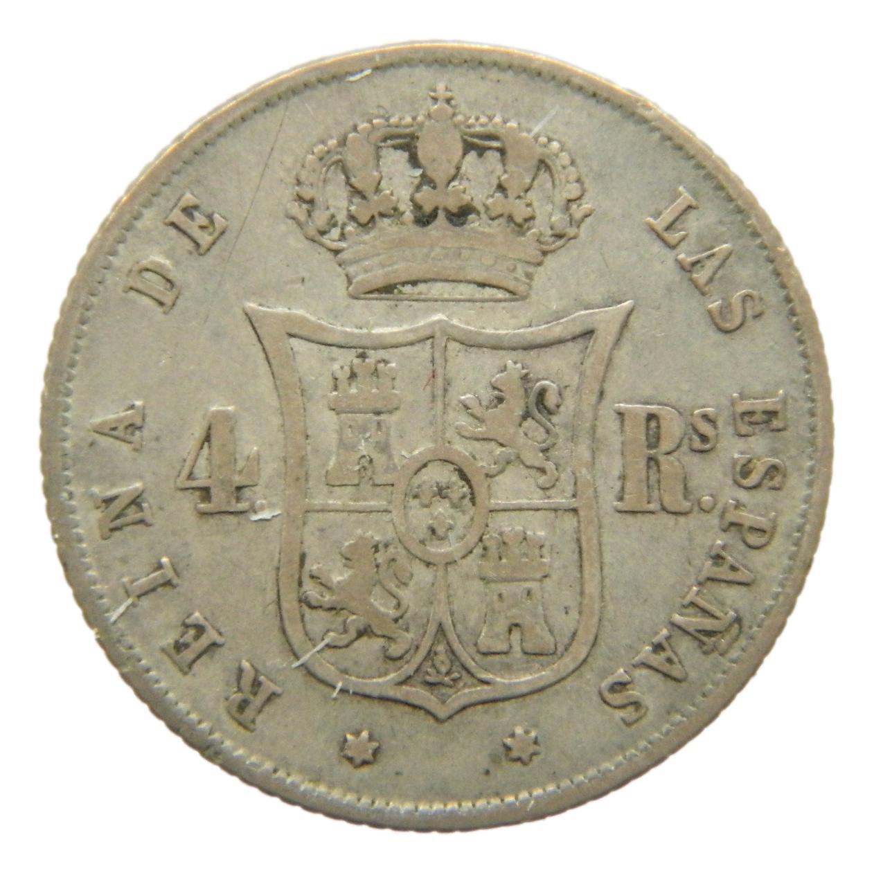 1863 - ISABEL II - 4 REALES - MADRID - BC+
