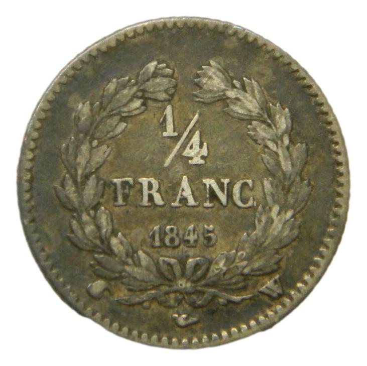 1845 W - FRANCIA - FELIPE I - 1/4 FRANC - LILLE