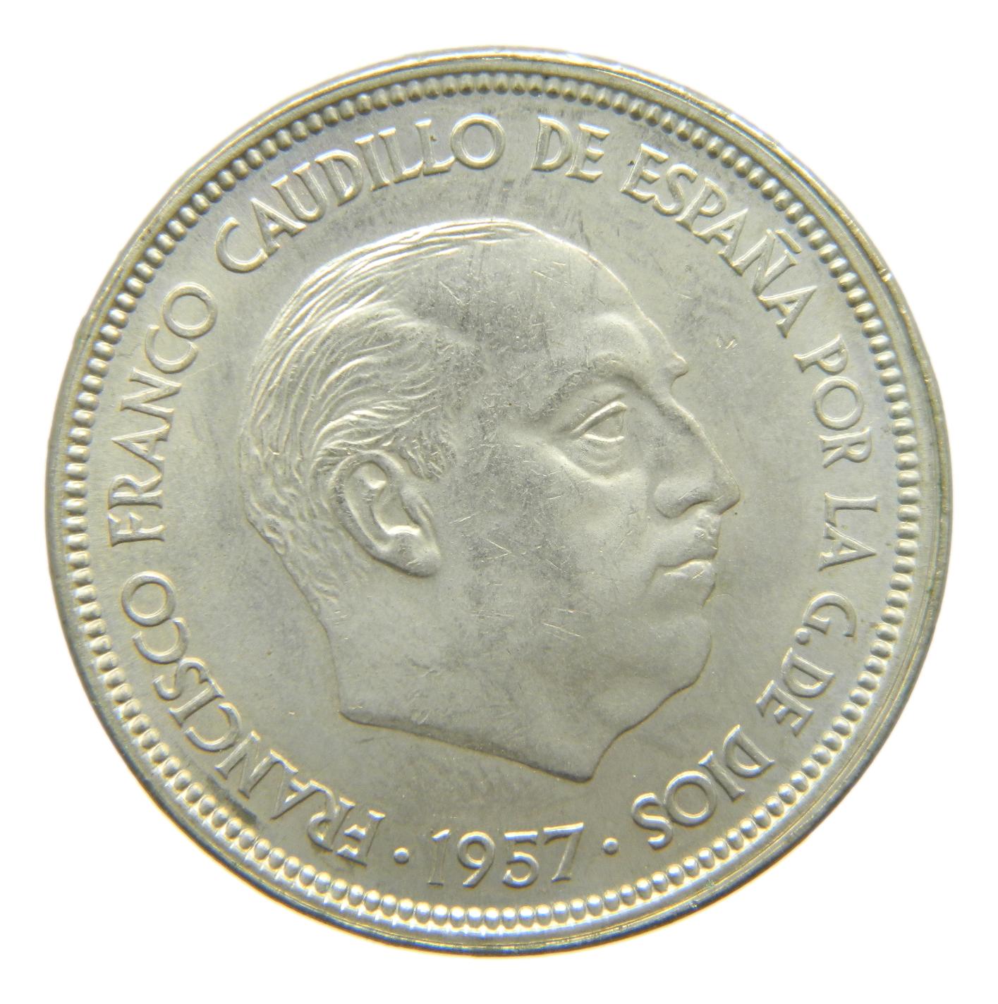 1957 - FRANCO - 25 PESETAS - SERIE BA - MBC+
