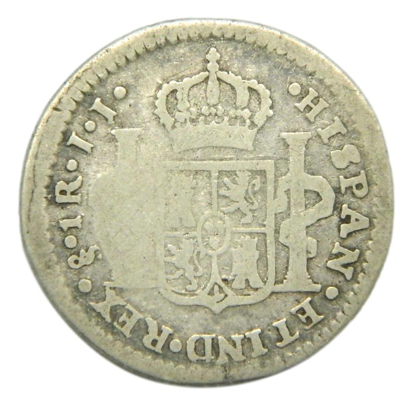 1802 JJ - CARLOS IV - 1 REAL - SANTIAGO - BC