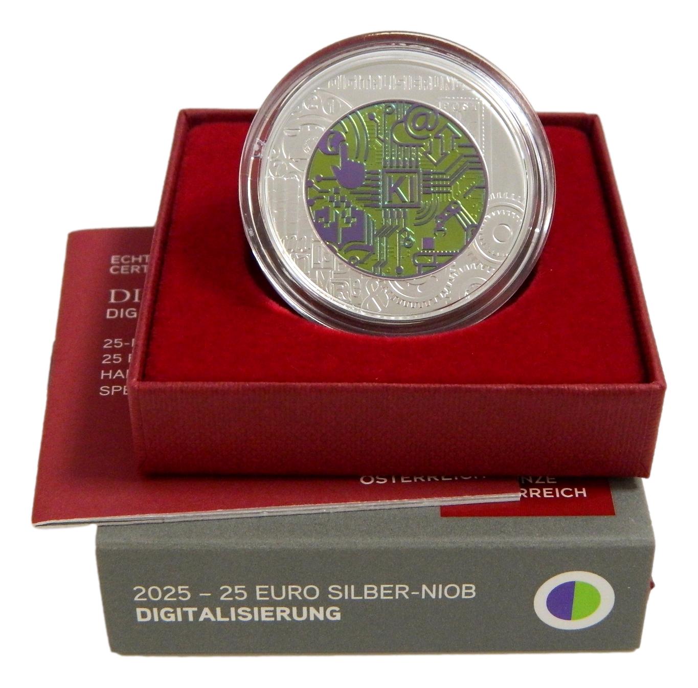 2025 - AUSTRIA - 25 EURO - DIGITALIZACION -  NIOBIO