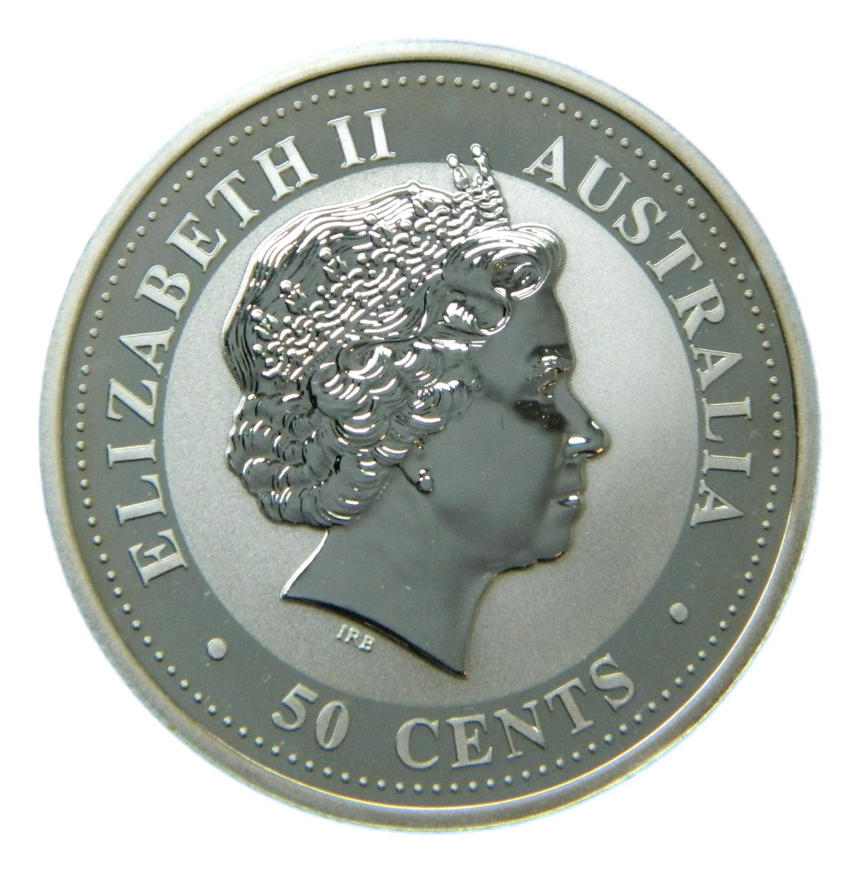 2001 - AUSTRALIA - 1/2 OZ 999 - 50 CENTS - SERPIENTE