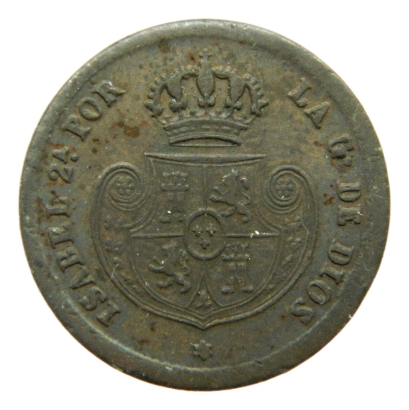 1853 - ISABEL II - DECIMA DE REAL - SEGOVIA - BC