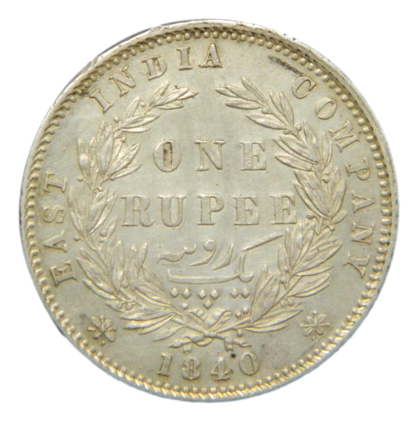 1840 - INDIA BRITANICA - 1 RUPIA - VICTORIA - S9/671