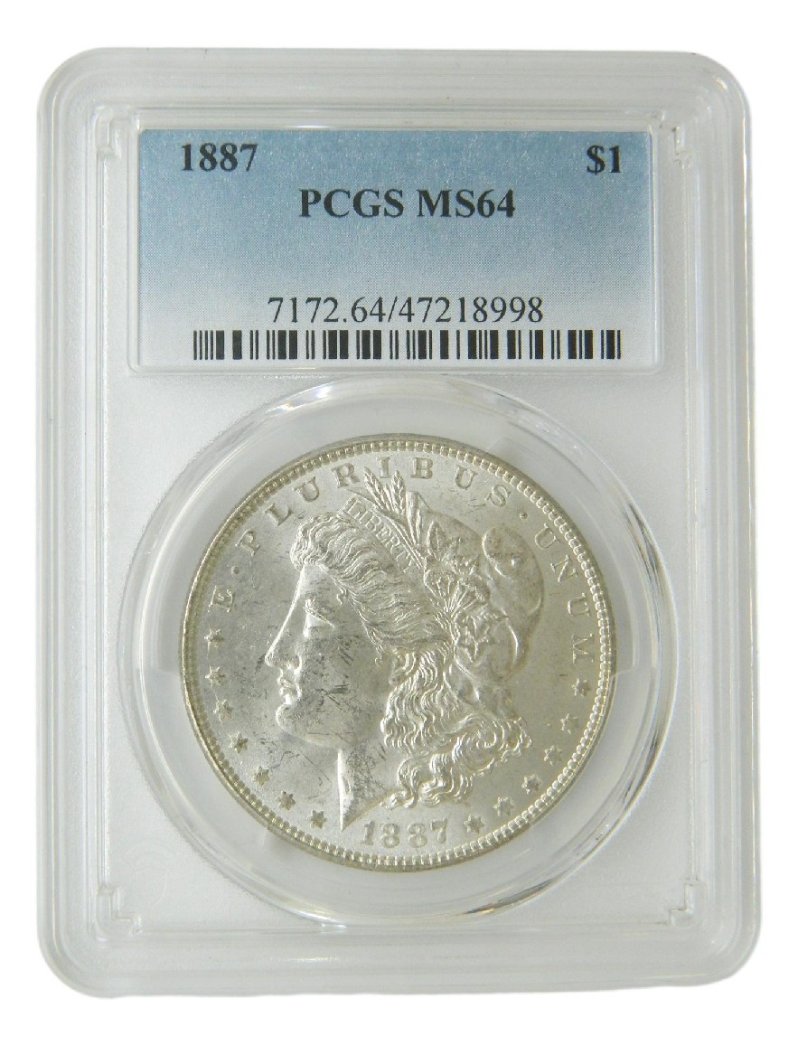 1887 - USA - DOLAR MORGAN - PLATA - PCGS MS64