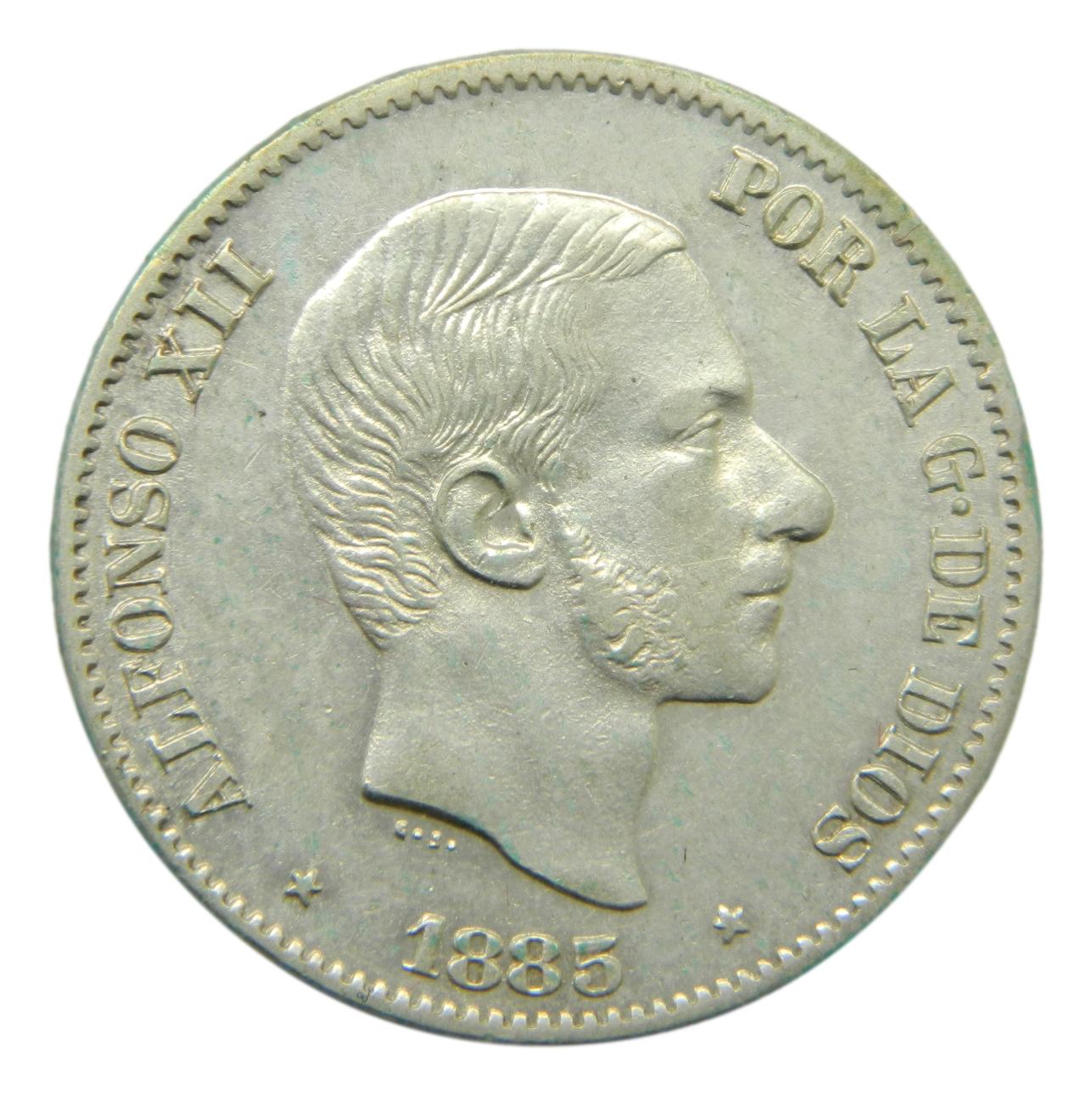 1885 - ALFONSO XII - 50 CENTAVOS DE PESO - MANILA - EBC+ - S9/337