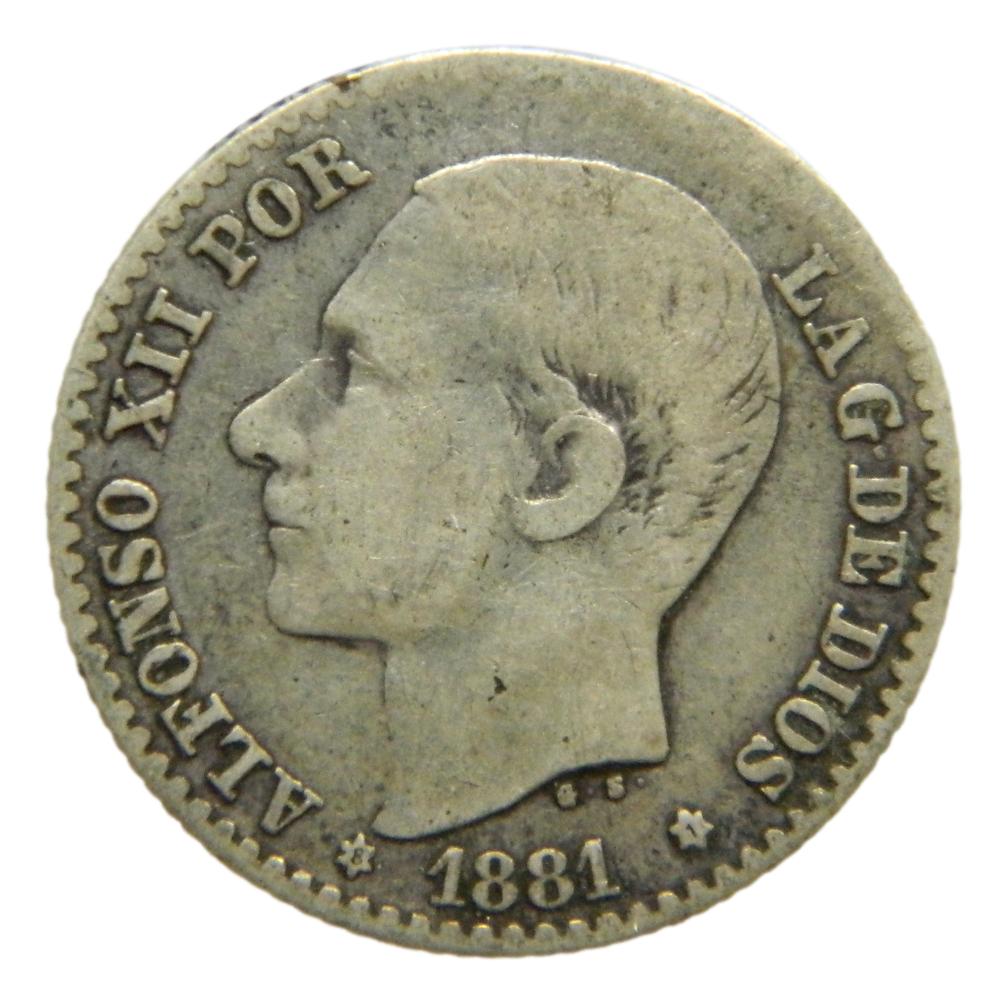 1881 *8-1 - ALFONSO XII - 50 CENTIMOS - MSM - BC