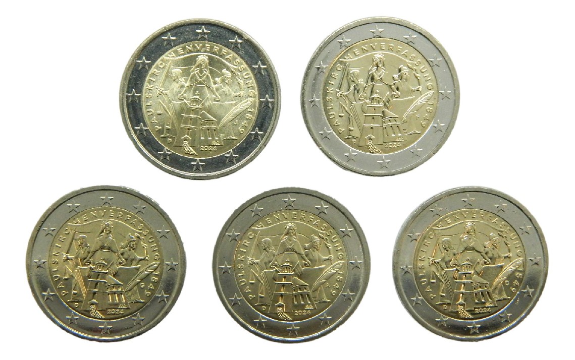 2024 - ALEMANIA - 2 EURO - CONSTITUCION PAULSKIRCHE - 5 CECAS