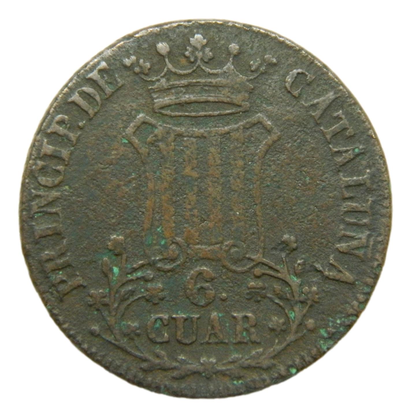 1836 - ISABEL II - 6 CUARTOS - BC - S9/284