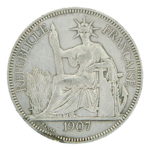 1907 A - FRANCIA INDO-CHINA - PIASTRE - PLATA