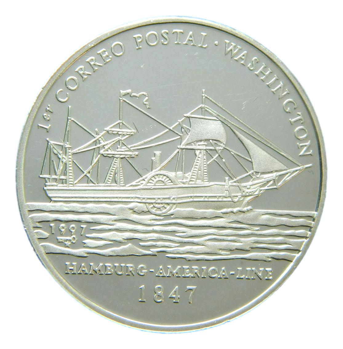 1997 - CUBA - 10 PESOS - CORREO POSTAL - PLATA PROOF