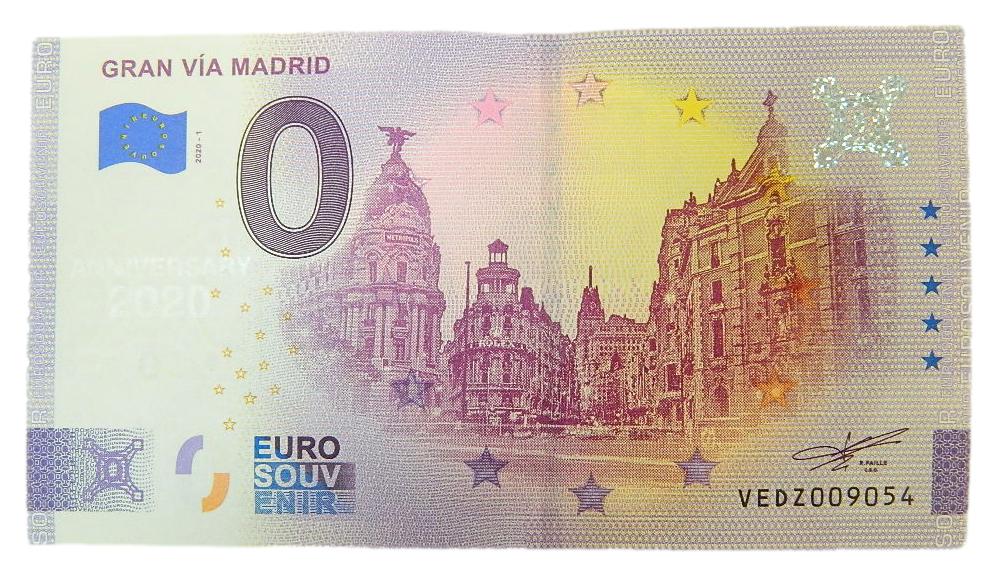 BILLETE 0 EUROS - GRAN VIA MADRID