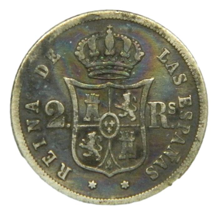 1861 - ISABEL II - 2 REALES  - MADRID - PLATA