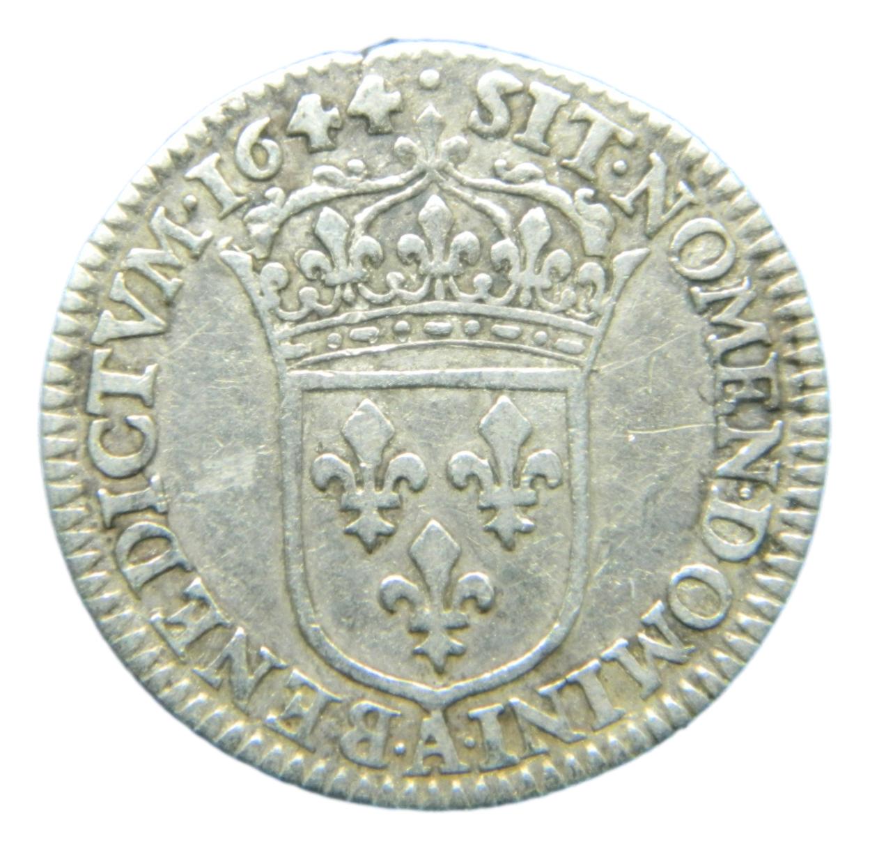 1644 A - FRANCIA - 1/12 ECU - PARIS - LOUIS XIII - MBC - S9/619