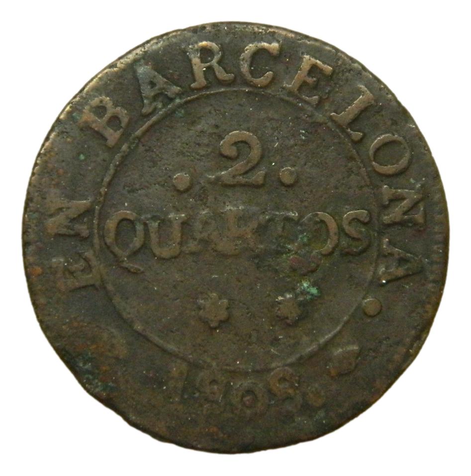 1808 - JOSE NAPOLEON - 2 QUARTOS - BARCELONA