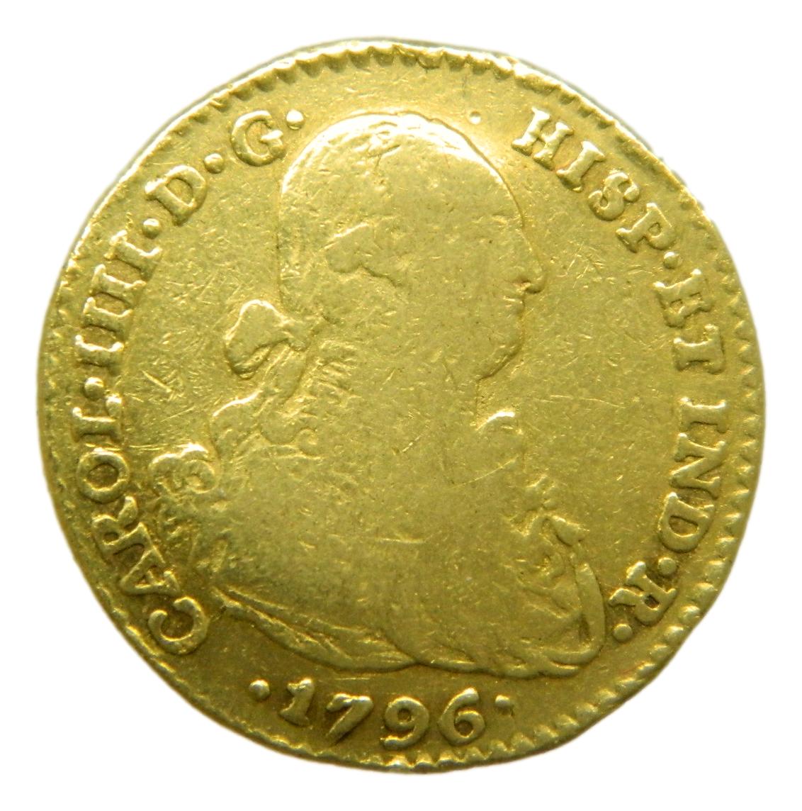 1796 JJ - CARLOS IV - 2 ESCUDOS - NUEVO REINO - MBC-