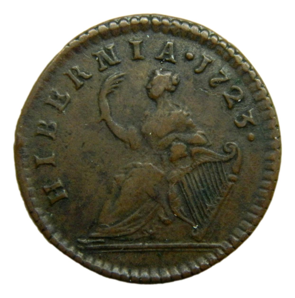 1723 - IRLANDA - FARTHING - HIBERNIA - AMERICAN COLONIAL - S9/408