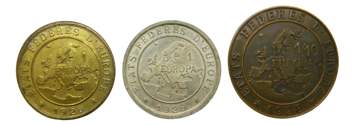 1928 - FRANCIA - 3 REPUBLICA - EUROPA 1928 - SERIE 3 MONEDAS - S99/634