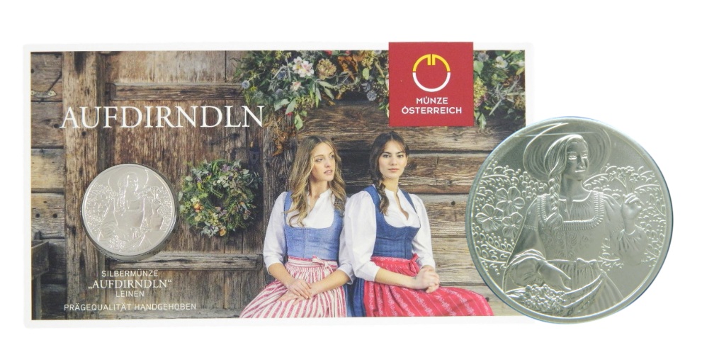 2025 - AUSTRIA - 10 EURO - TRAJES TRADICIONALES - DIRNDL - PLATA - COINCARD