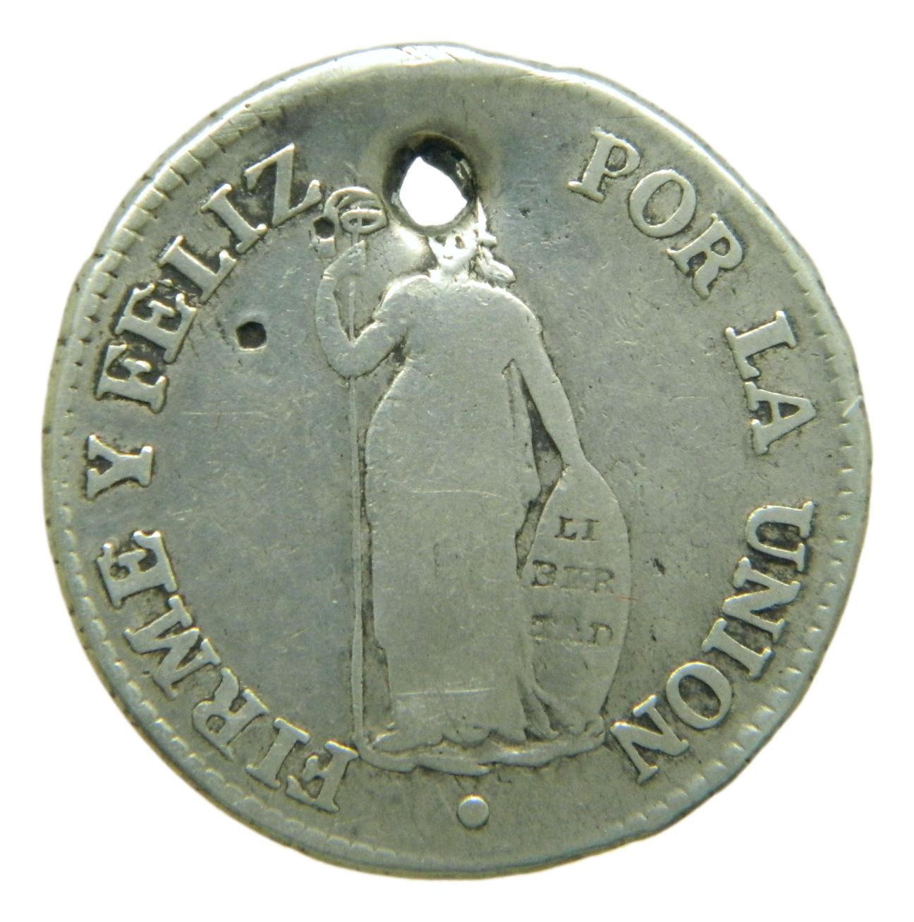 1827 JM - PERU - 2 REALES - PLATA